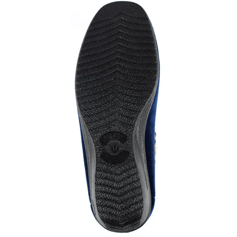 Lunar Paloma Navy Ocelot Trim Slippers