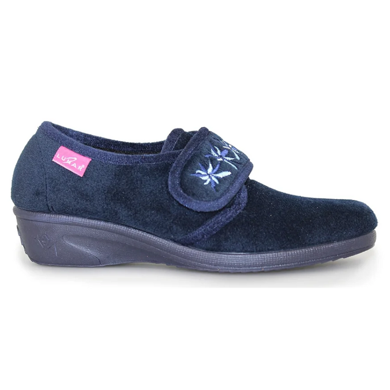 Lunar Paula II Blue Velcro Slippers