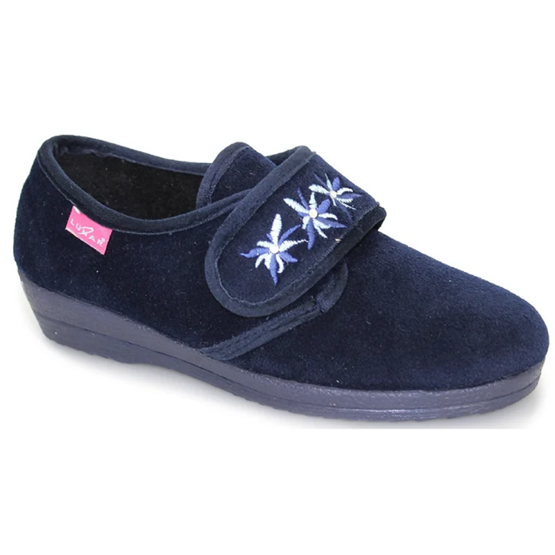 Lunar Paula II Blue Velcro Slippers