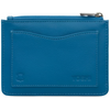 Yoshi Peacock Plume Zip Top Petrol Blue Leather Purse