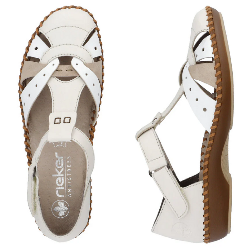 Rieker M1655-61 (Pikolinos) Porzellan Weiss Sandals