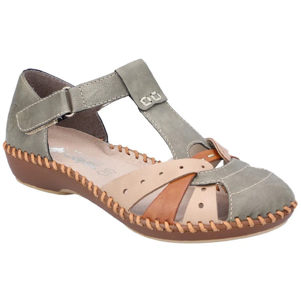 Rieker M1655-54 (Pikolinos) Olive Beige Sandals