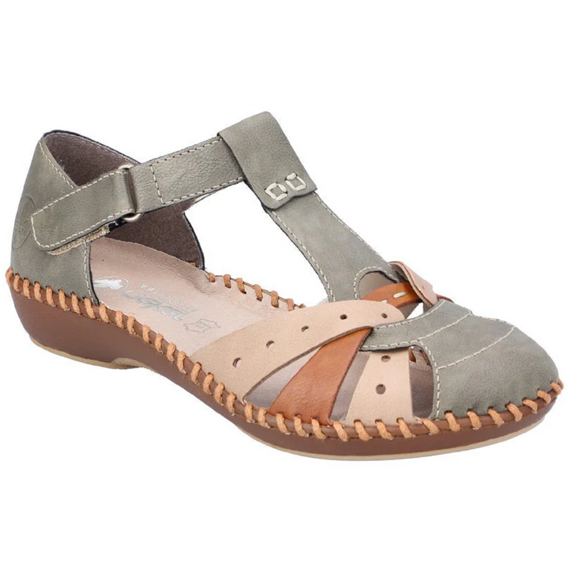 Rieker M1655-54 (Pikolinos) Olive Beige Sandals