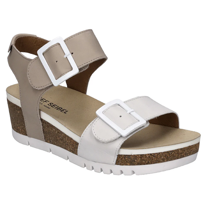 Josef Seibel Quinn 02 Off White Kombi Sandals (Trifle)