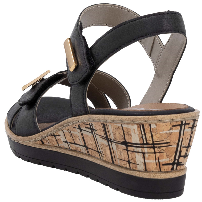 Remonte R6266-00 (Sasha) Black Sandals