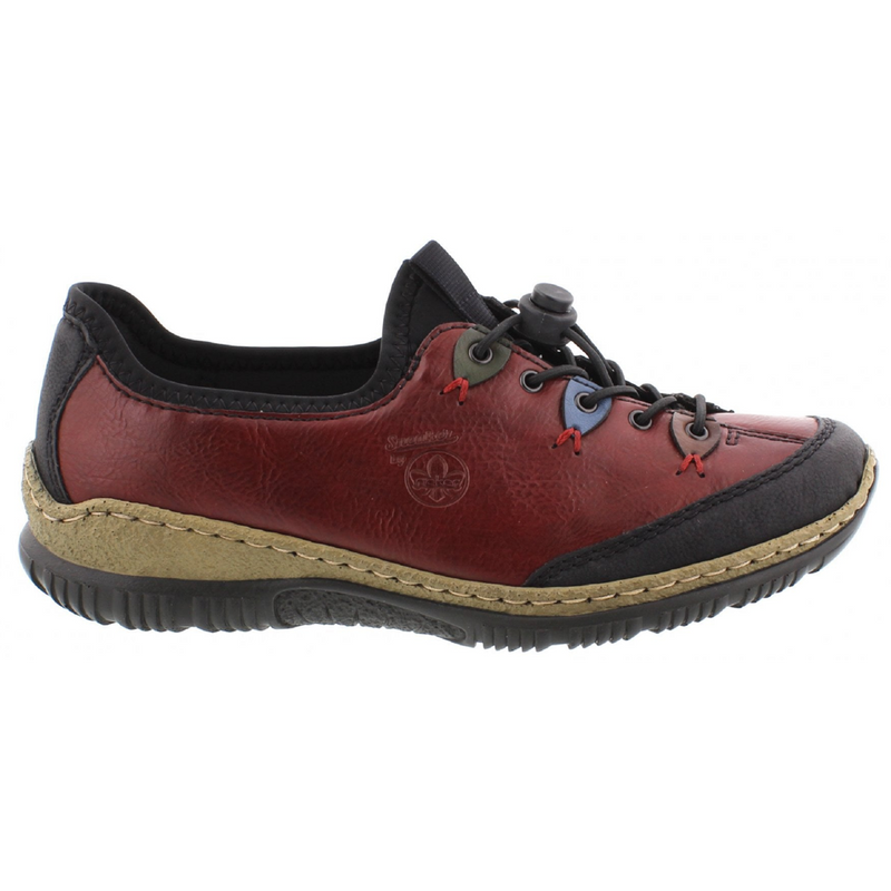 Rieker N3271-36 (Ribby) Red Combination Shoes