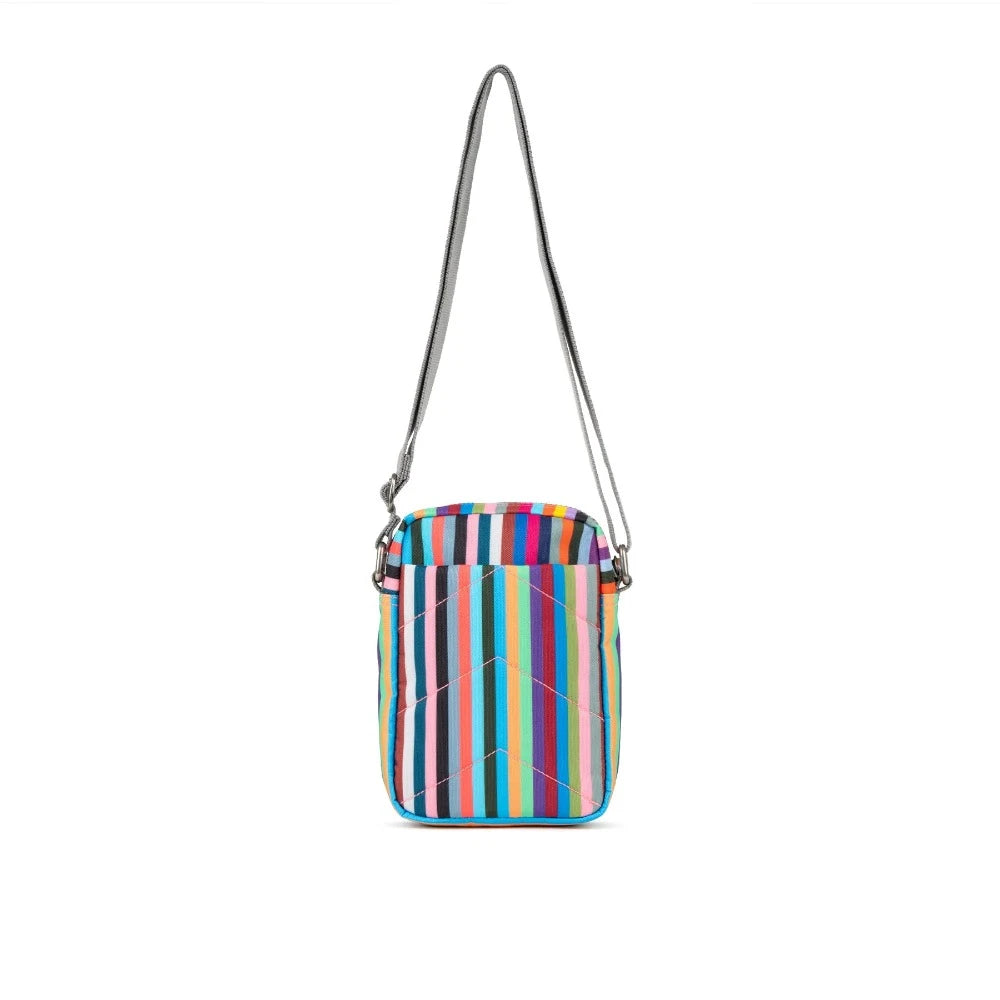 Roka Bond Recycled Canvas Multi Stripe Bag