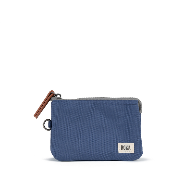 Roka Carnaby Recycled Canvas Burnt Blue Wallet