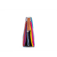 Roka Carnaby Recycled Canvas Multi Stripe Wallet