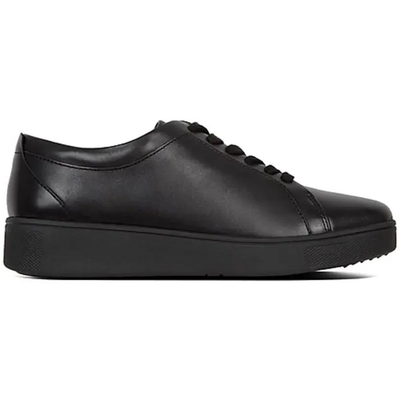 FitFlop Rally Leather All Black Trainers