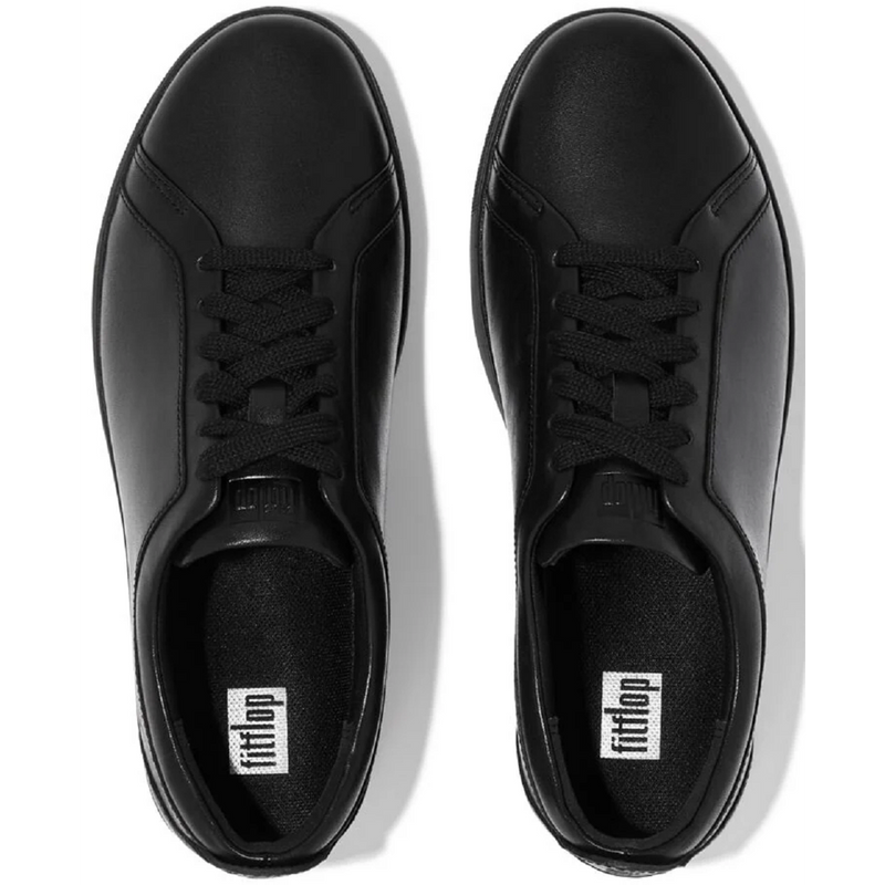 FitFlop Rally Leather All Black Trainers