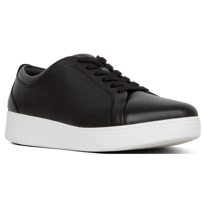 FitFlop Rally Leather Black Trainers