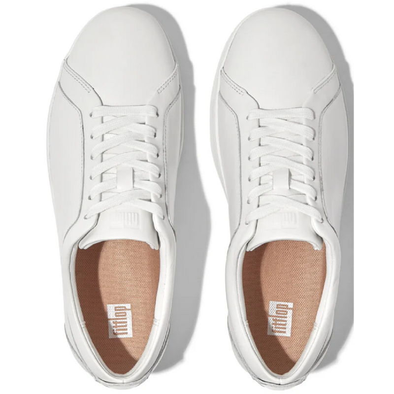 FitFlop Rally Leather Urban White Trainers