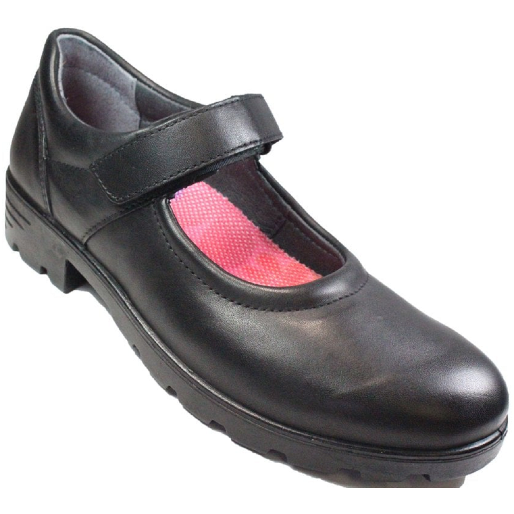 Ricosta Nora Black Leather School Shoes