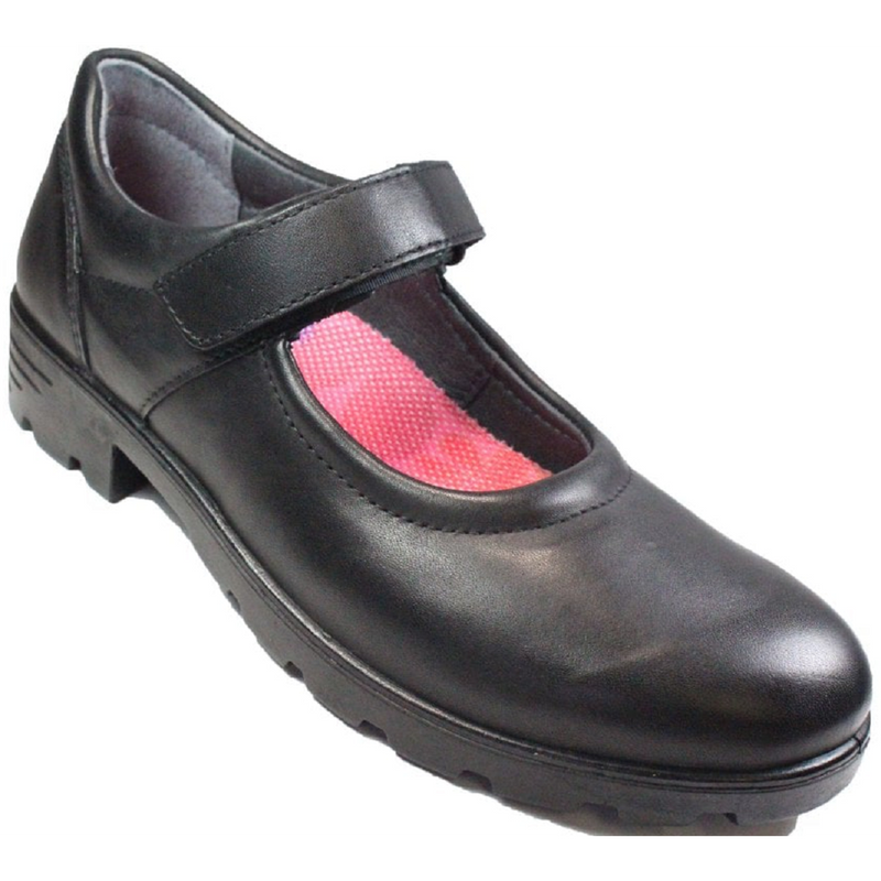 Ricosta Nora Black Leather School Shoes