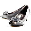 Lunar Ripley Grey Satin Peep Toe