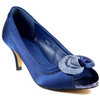 Lunar Ripley Navy Satin Peep Toe