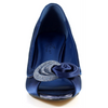 Lunar Ripley Navy Satin Peep Toe