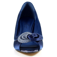 Lunar Ripley Navy Satin Peep Toe