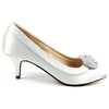 Lunar Ripley Silver Satin Peep Toe