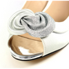 Lunar Ripley Silver Satin Peep Toe