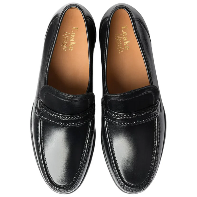 Loake Rome Black Nappa Leather Shoes