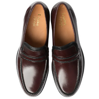 Loake Rome Burgundy Grain Calf/Polished Leather Shoes