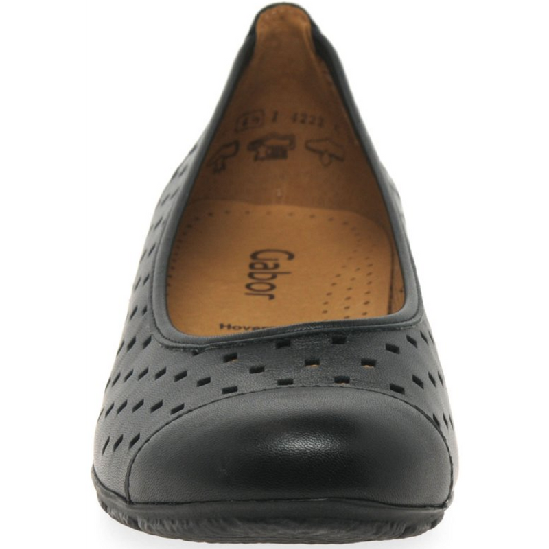 Gabor Ruffle Black Shoes