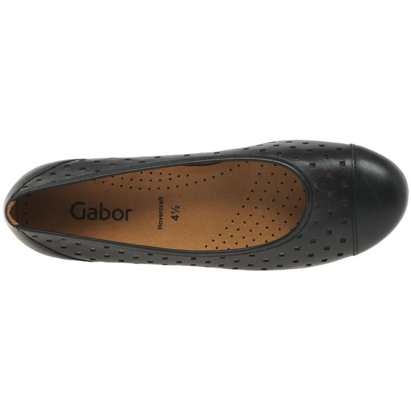 Gabor Ruffle Black Shoes