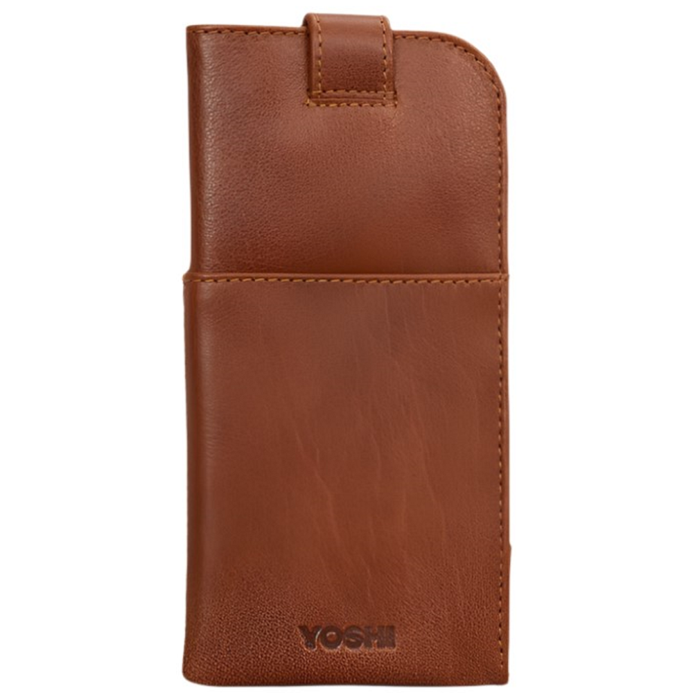 Yoshi Shakespeare Bookworm Brown Leather Glasses Case With Tab