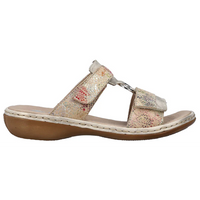 Rieker 659X6-90 (Shine) Muschel Beige Multi Sandals