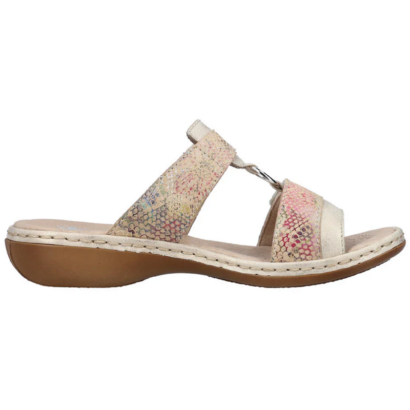 Rieker 659X6-90 (Shine) Muschel Beige Multi Sandals