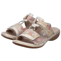 Rieker 659X6-90 (Shine) Muschel Beige Multi Sandals