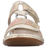 Rieker 659X6-90 (Shine) Muschel Beige Multi Sandals