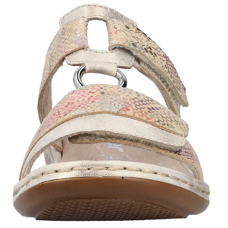 Rieker 659X6-90 (Shine) Muschel Beige Multi Sandals