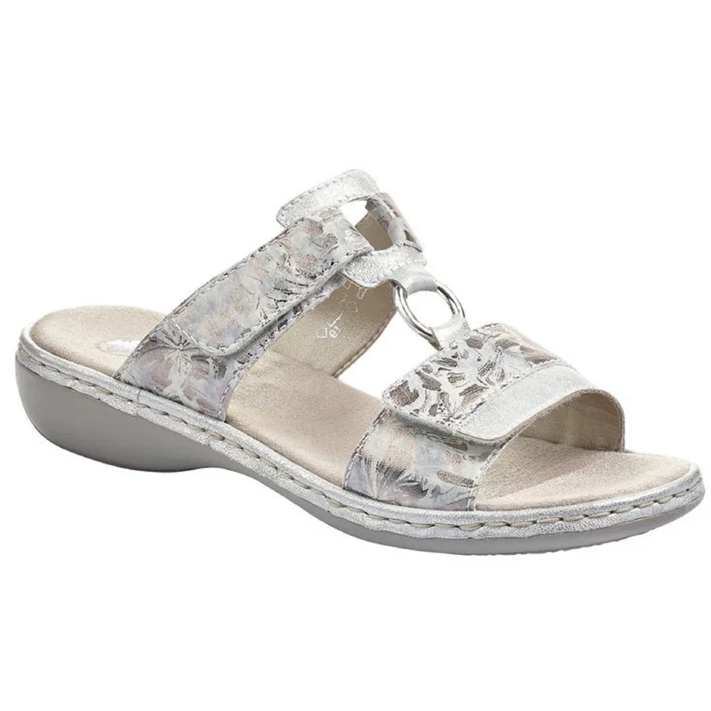 Rieker 659X6-80 (Shine) Ice Grau Metallic Sandals