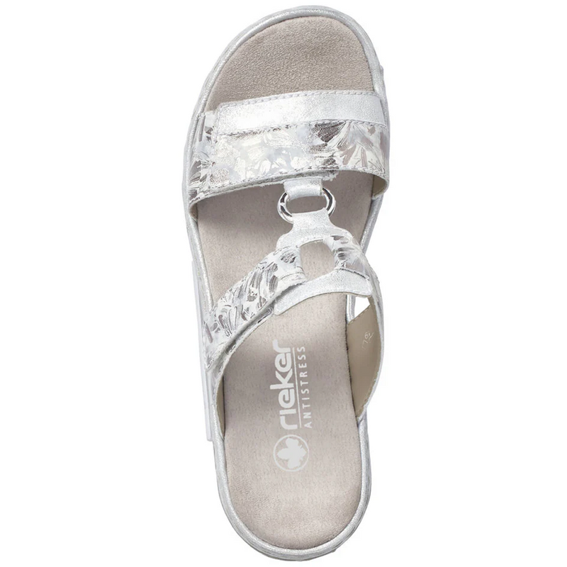 Rieker 659X6-80 (Shine) Ice Grau Metallic Sandals