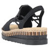 Rieker V7972-00 (Snowdonia) Black Sandals