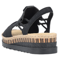 Rieker V7972-00 (Snowdonia) Black Sandals