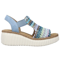 Rieker 69172-91 (Southport)  Blau Multi Aqua Sandals