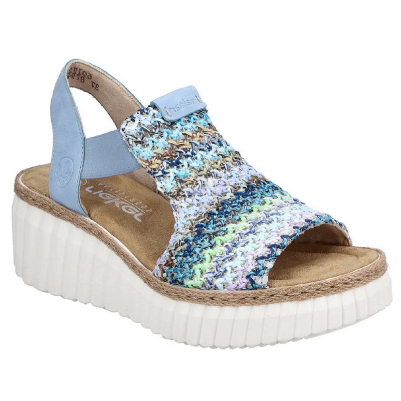 Rieker 69172-91 (Southport)  Blau Multi Aqua Sandals