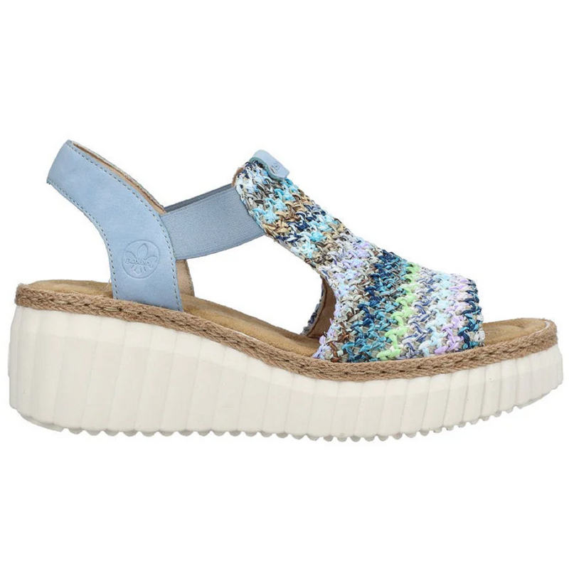 Rieker 69172-91 (Southport)  Blau Multi Aqua Sandals