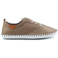 Lunar St Ives Taupe Leather Shoes