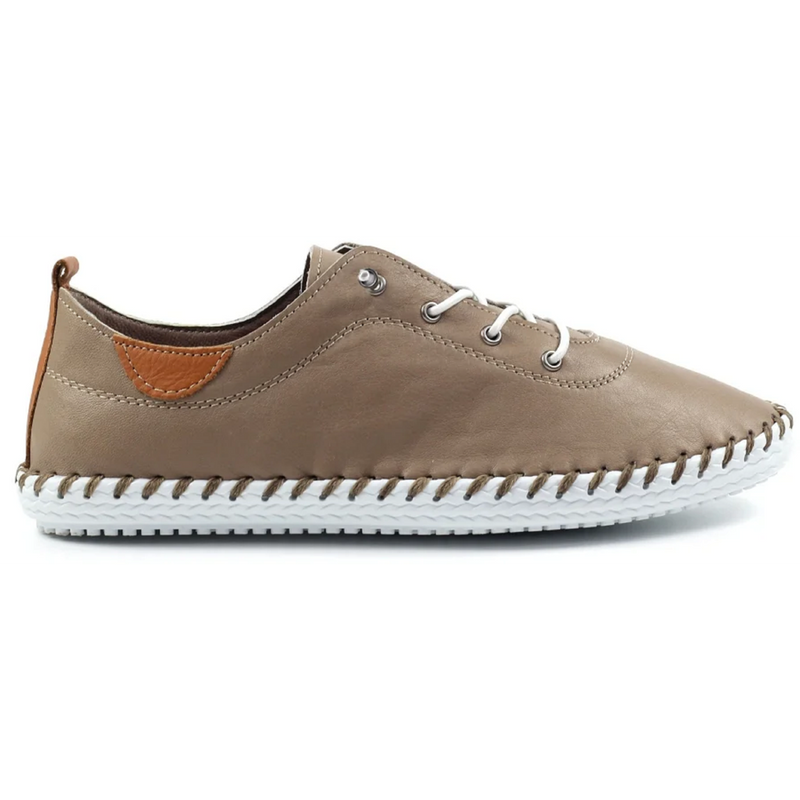 Lunar St Ives Taupe Leather Shoes