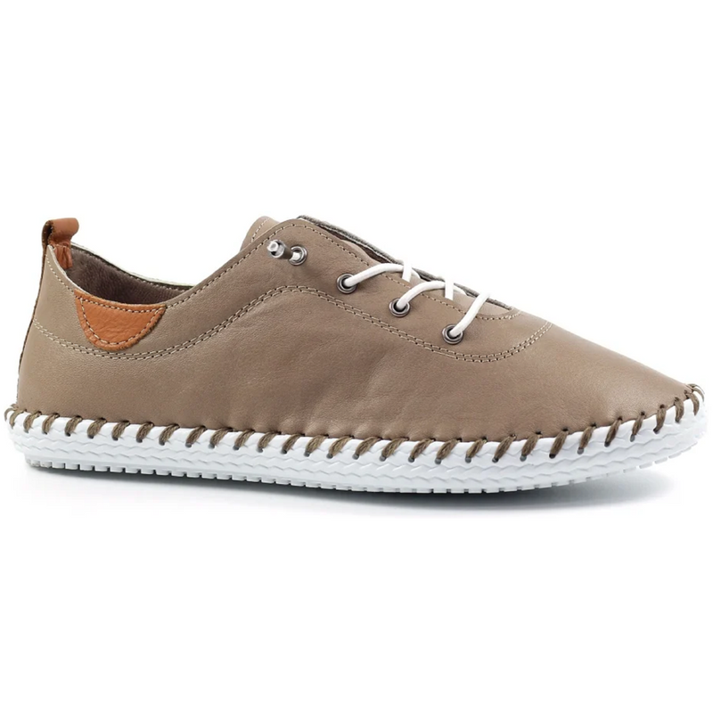 Lunar St Ives Taupe Leather Shoes