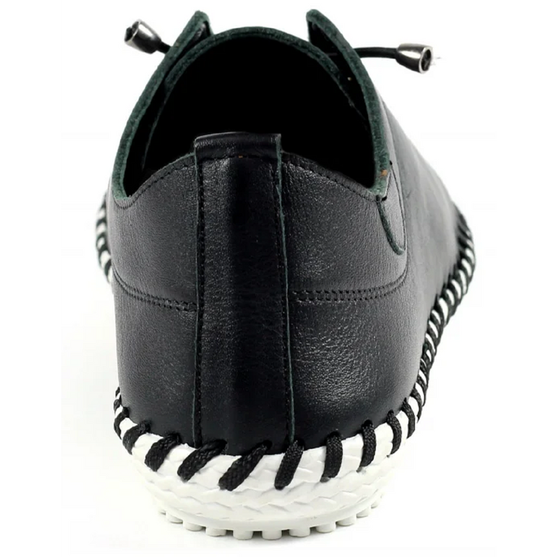 Lunar St Ives Black Leather Shoes