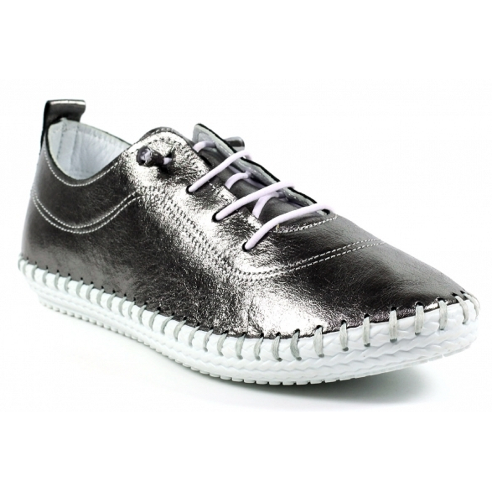 Lunar St Ives Metallic Pewter Shoes