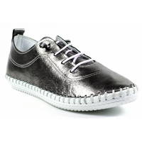 Lunar St Ives Metallic Pewter Shoes