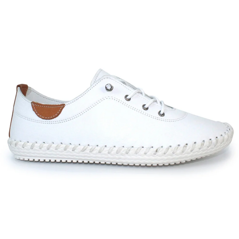 Lunar St Ives White Leather Shoes