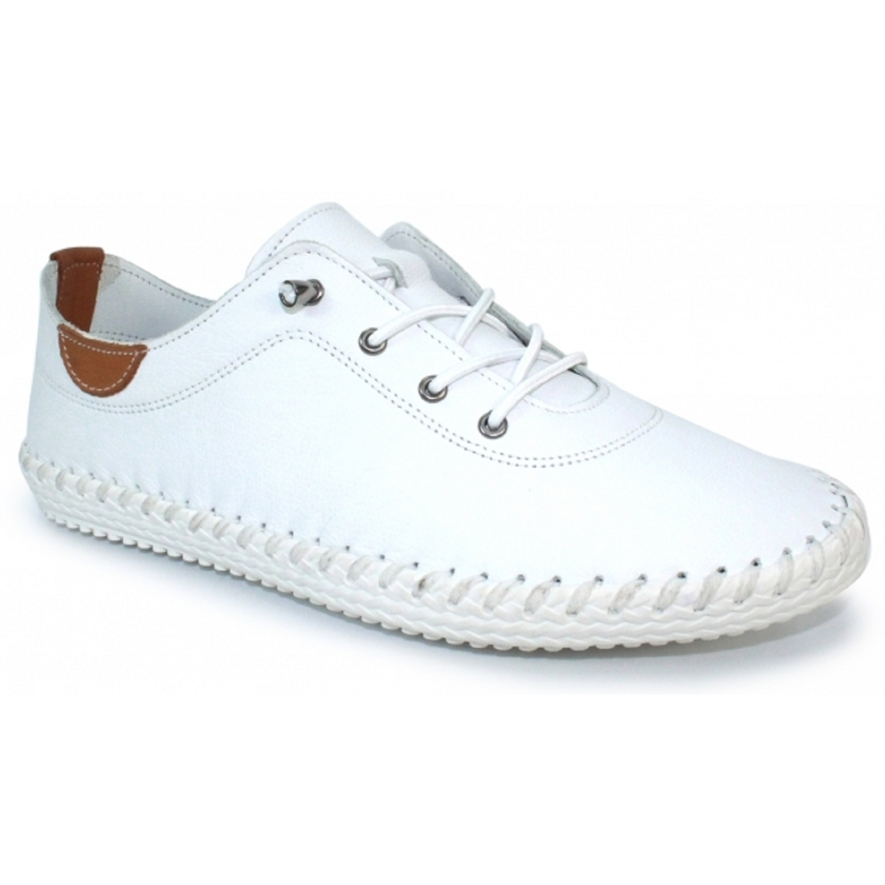 Lunar St Ives White Leather Shoes